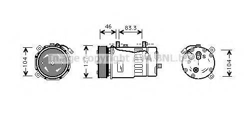 AVA QUALITY COOLING VWAK050 Компресор, кондиціонер