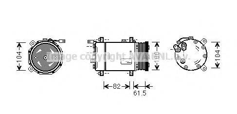 AVA QUALITY COOLING VWK167 Компресор, кондиціонер