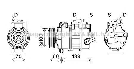 AVA QUALITY COOLING VWK356 Компресор, кондиціонер