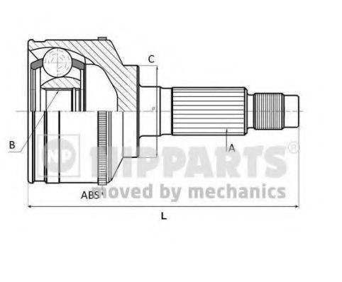 NIPPARTS J2831137 Шарнірний комплект, приводний вал