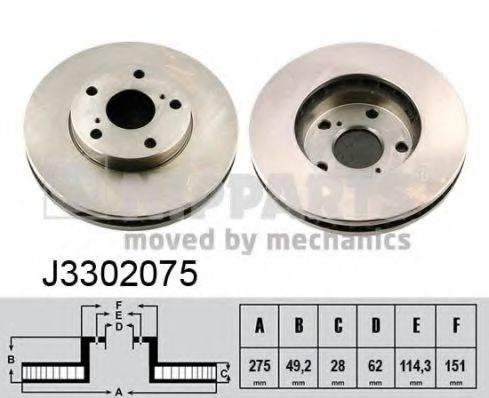 NIPPARTS J3302075 гальмівний диск