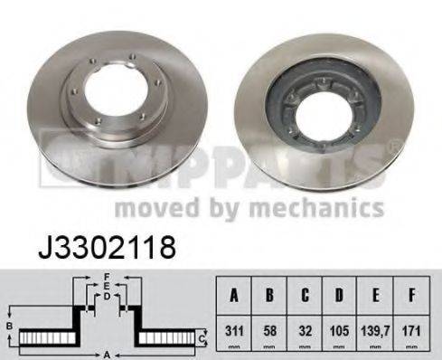 NIPPARTS J3302118 гальмівний диск