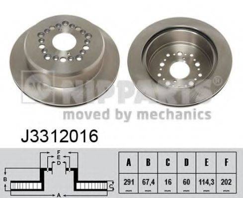 NIPPARTS J3312016 гальмівний диск