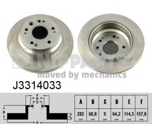 NIPPARTS J3314033 гальмівний диск