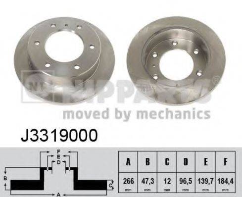 NIPPARTS J3319000 гальмівний диск