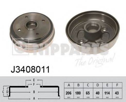 NIPPARTS J3408011 Гальмівний барабан