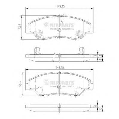 NIPPARTS J3600309 Комплект гальмівних колодок, дискове гальмо