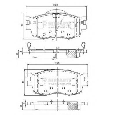 NIPPARTS J3600542 Комплект гальмівних колодок, дискове гальмо