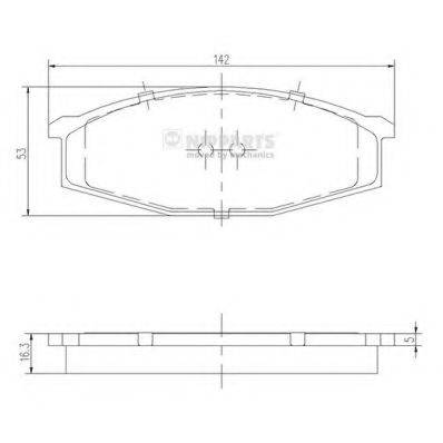 NIPPARTS J3601034 Комплект гальмівних колодок, дискове гальмо