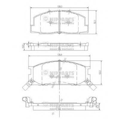 NIPPARTS J3602042 Комплект гальмівних колодок, дискове гальмо