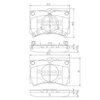 NIPPARTS J3603026 Комплект гальмівних колодок, дискове гальмо