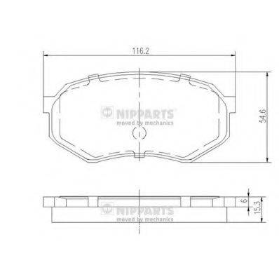 NIPPARTS J3603030 Комплект гальмівних колодок, дискове гальмо