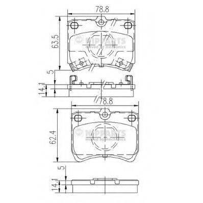 NIPPARTS J3603032 Комплект гальмівних колодок, дискове гальмо