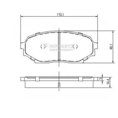 NIPPARTS J3603037 Комплект гальмівних колодок, дискове гальмо