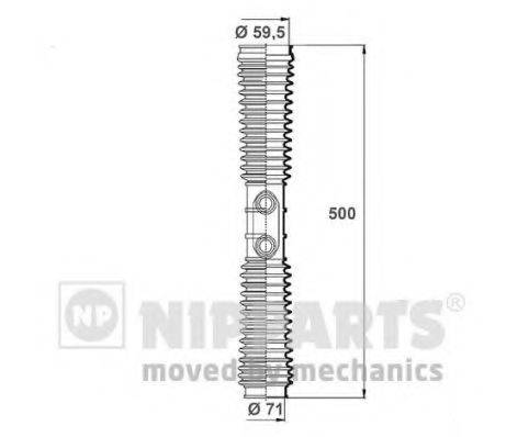 NIPPARTS N2844022 Комплект пильника, рульове керування