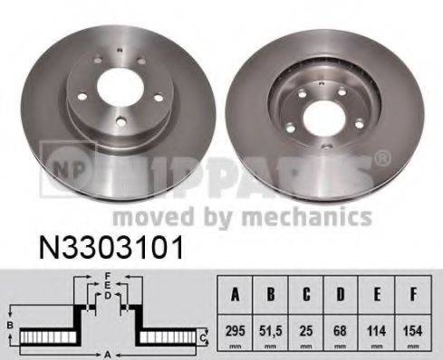 NIPPARTS N3303101 гальмівний диск