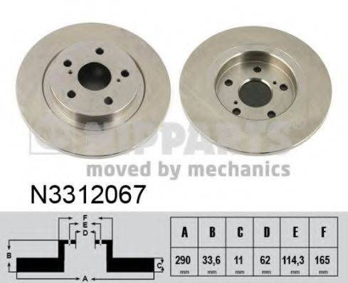 NIPPARTS N3312067 гальмівний диск