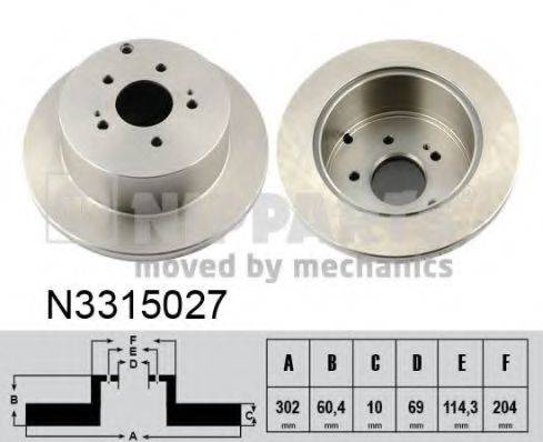 NIPPARTS N3315027 гальмівний диск