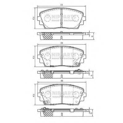 NIPPARTS N3600332 Комплект гальмівних колодок, дискове гальмо