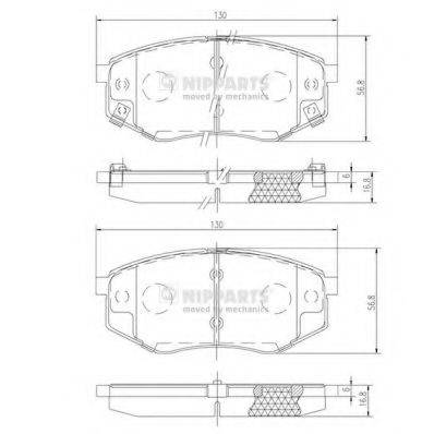 NIPPARTS N3600545 Комплект гальмівних колодок, дискове гальмо