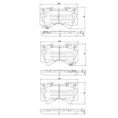 NIPPARTS N3602136 Комплект гальмівних колодок, дискове гальмо