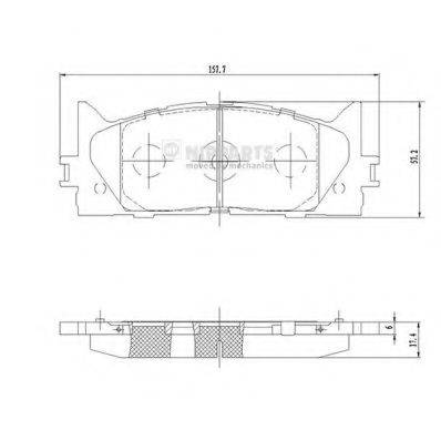 NIPPARTS N3602141 Комплект гальмівних колодок, дискове гальмо