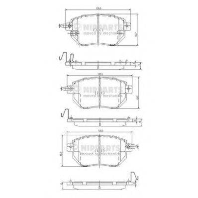 NIPPARTS J3601092 Комплект гальмівних колодок, дискове гальмо