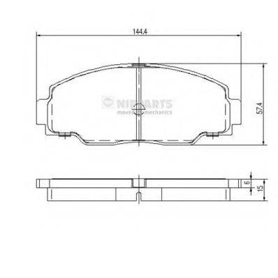 NIPPARTS J3602079 Комплект гальмівних колодок, дискове гальмо