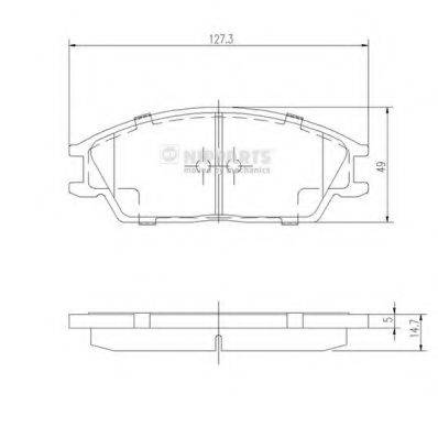 NIPPARTS J3604020 Комплект гальмівних колодок, дискове гальмо