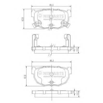 NIPPARTS J3611037 Комплект гальмівних колодок, дискове гальмо