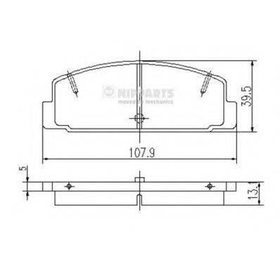 NIPPARTS J3613002 Комплект гальмівних колодок, дискове гальмо