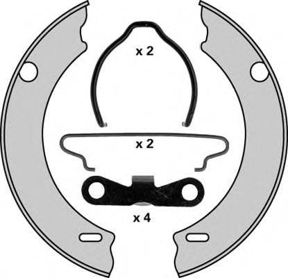 MGA M746R Комплект гальмівних колодок, стоянкова гальмівна система