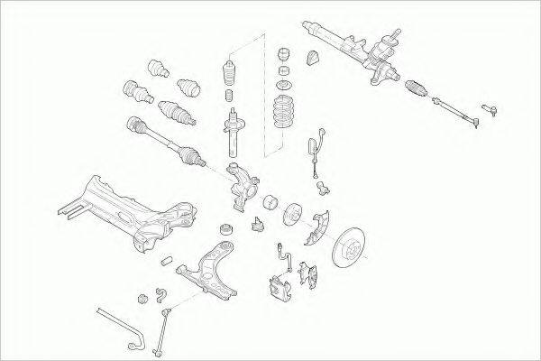 ZF PARTS VWGOLFFZ041 Рульове управління; Підвіска колеса