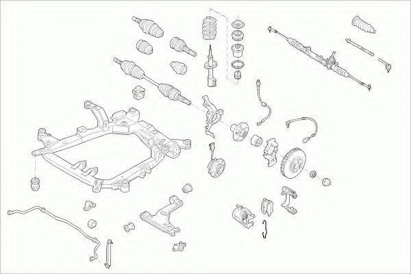 ZF PARTS OPELZAFIRFZ001 Рульове управління; Підвіска колеса