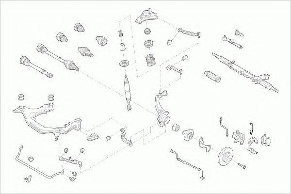 ZF PARTS AUDIA4FZ001 Рульове управління; Підвіска колеса