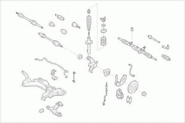 ZF PARTS FORDFOCUSFZ002 Рульове управління; Підвіска колеса