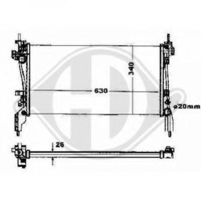 DIEDERICHS 8345204 Радіатор, охолодження двигуна