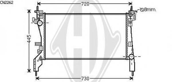 DIEDERICHS 8408510 Радіатор, охолодження двигуна