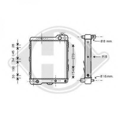 DIEDERICHS 8503107 Радіатор, охолодження двигуна
