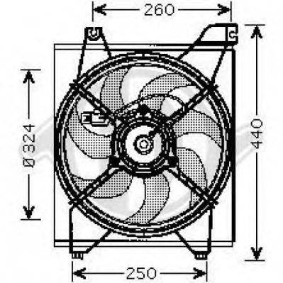 DIEDERICHS 8654108 Вентилятор, охолодження двигуна