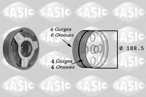 SASIC 9001806 Ремінний шків, колінчастий вал