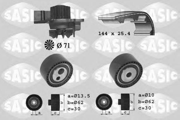 SASIC 3900027 Водяний насос + комплект зубчастого ременя