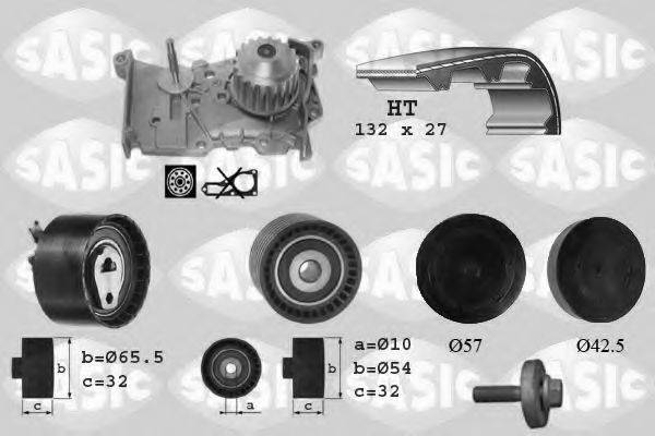 SASIC 3904011 Водяний насос + комплект зубчастого ременя