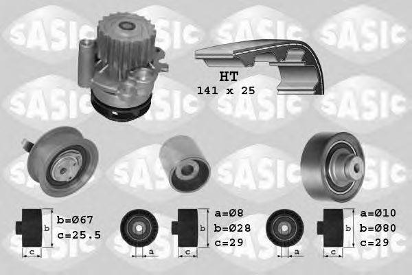 SASIC 3906001 Водяний насос + комплект зубчастого ременя