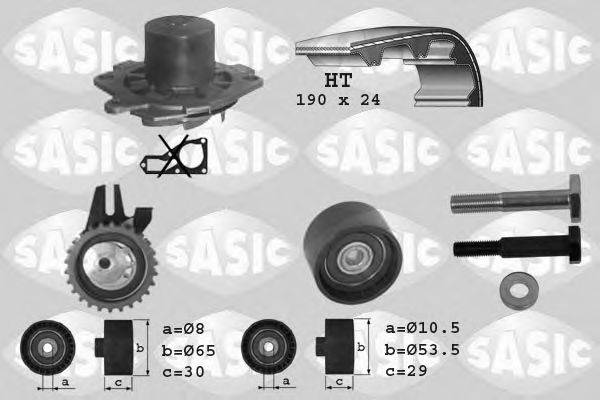 SASIC 3906007 Водяний насос + комплект зубчастого ременя