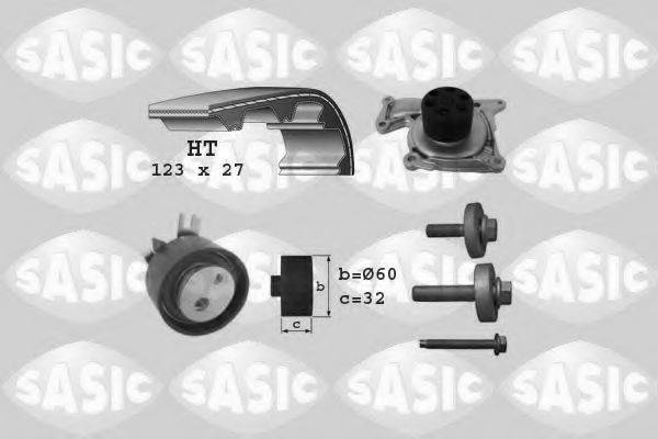 SASIC 3904037 Водяний насос + комплект зубчастого ременя