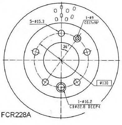 BERAL BCR228A гальмівний диск