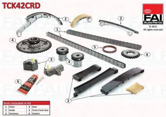 FAI AUTOPARTS TCK42CRD Комплект мети приводу розподільного валу