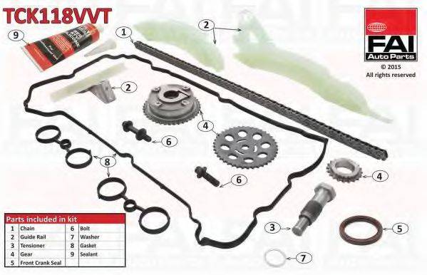 FAI AUTOPARTS TCK118VVT Комплект мети приводу розподільного валу