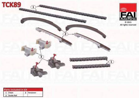 FAI AUTOPARTS TCK89 Комплект мети приводу розподільного валу